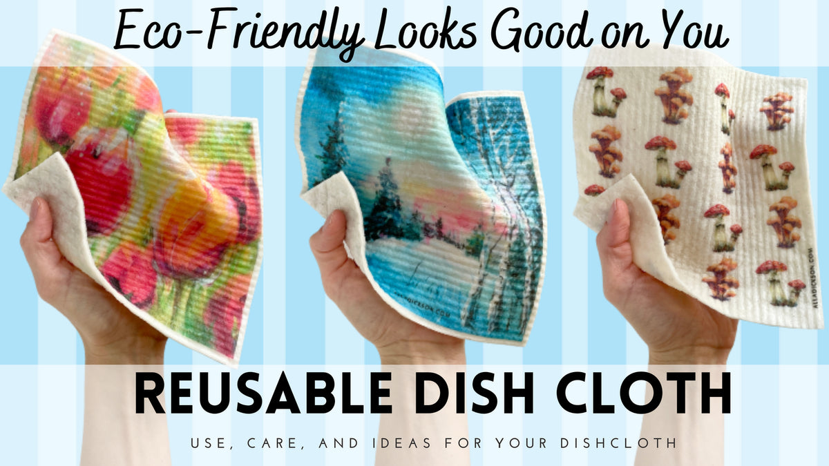 Swedish dishcloth holiday gift bag DIY