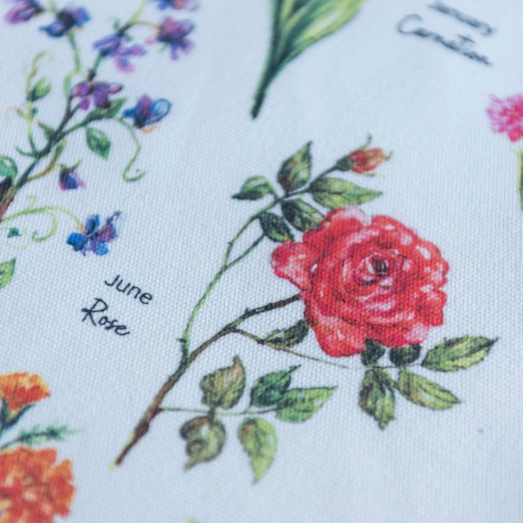 Birthflower Tote Botanical Cotton Tote Bag