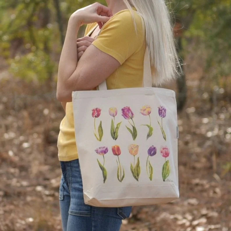 Tulip Cotton Tote Bag
