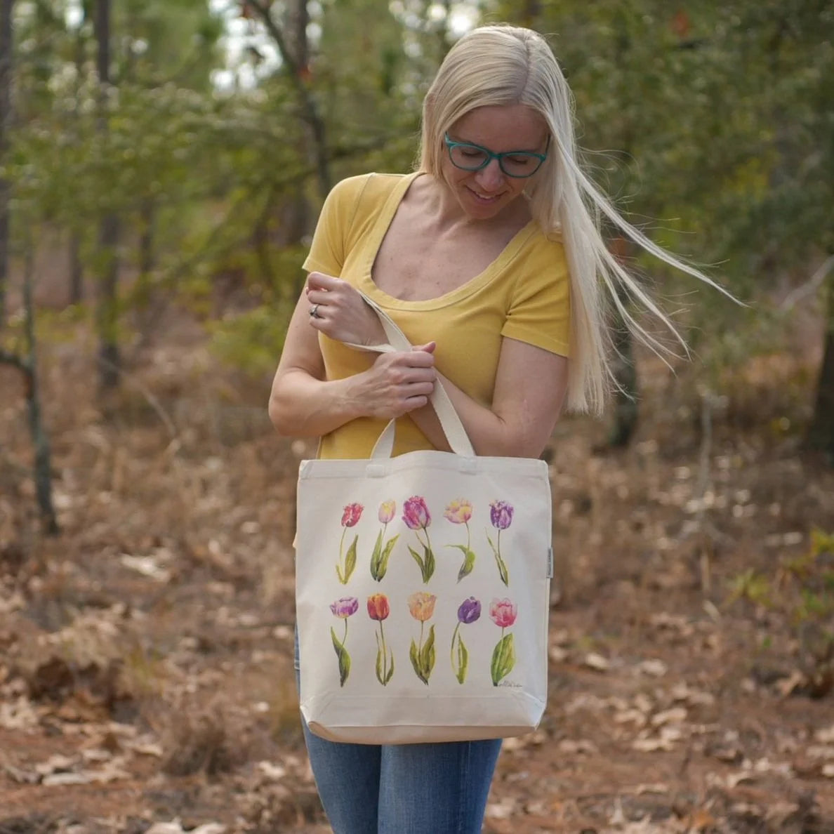 Tulip Cotton Tote Bag