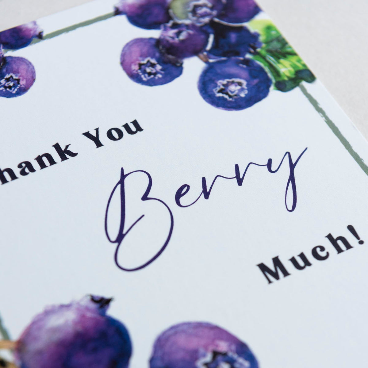 Blueberry Thank You Card
