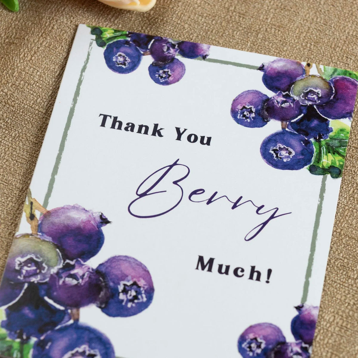 Blueberry Thank You Card