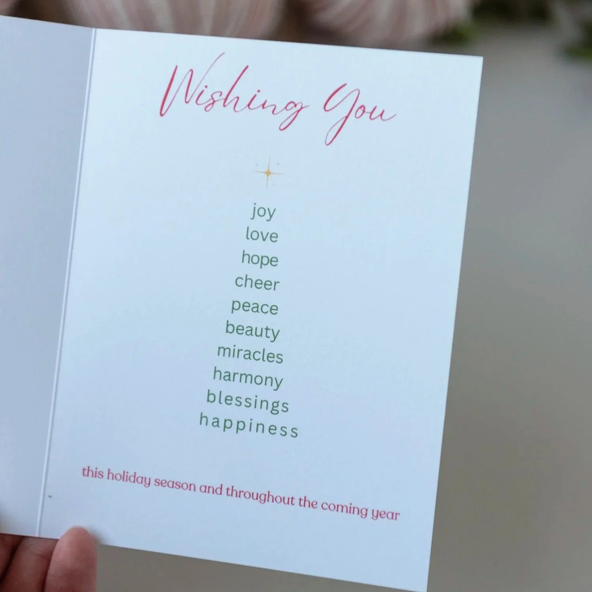 Holiday Greeting Card Set of 6 | 4.25" x 5.5" With Envelope