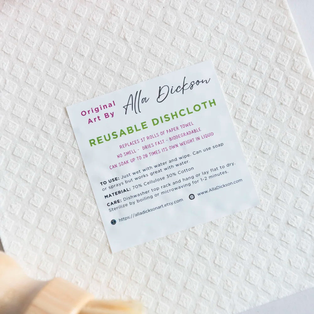 White Lily Dishcloth