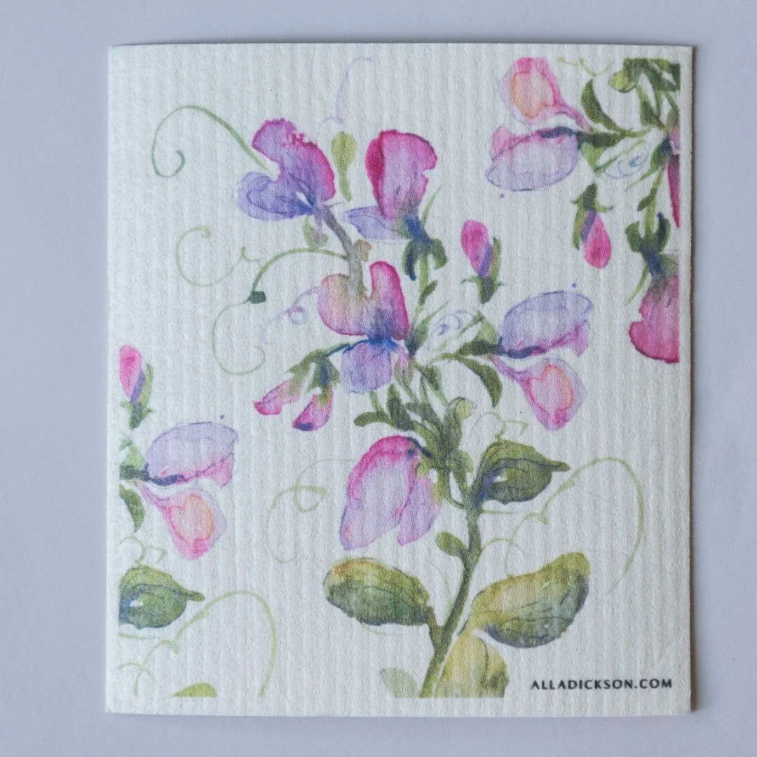 Sweet Pea Swedish Dishcloth Pea Reusable Dishcloth