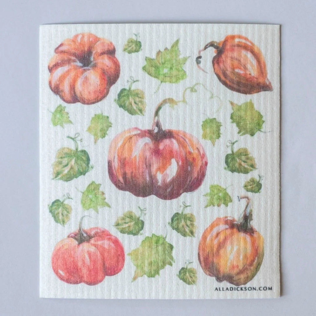 Fall Pumpkin Dishcloth Autumn Swedish Dishcloth