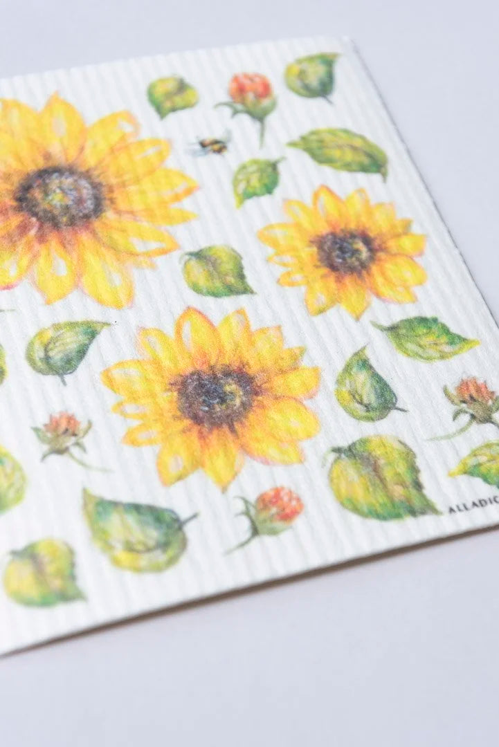 Sunflower Swedish Dishcloth Sunflower Reusable Dishcloth