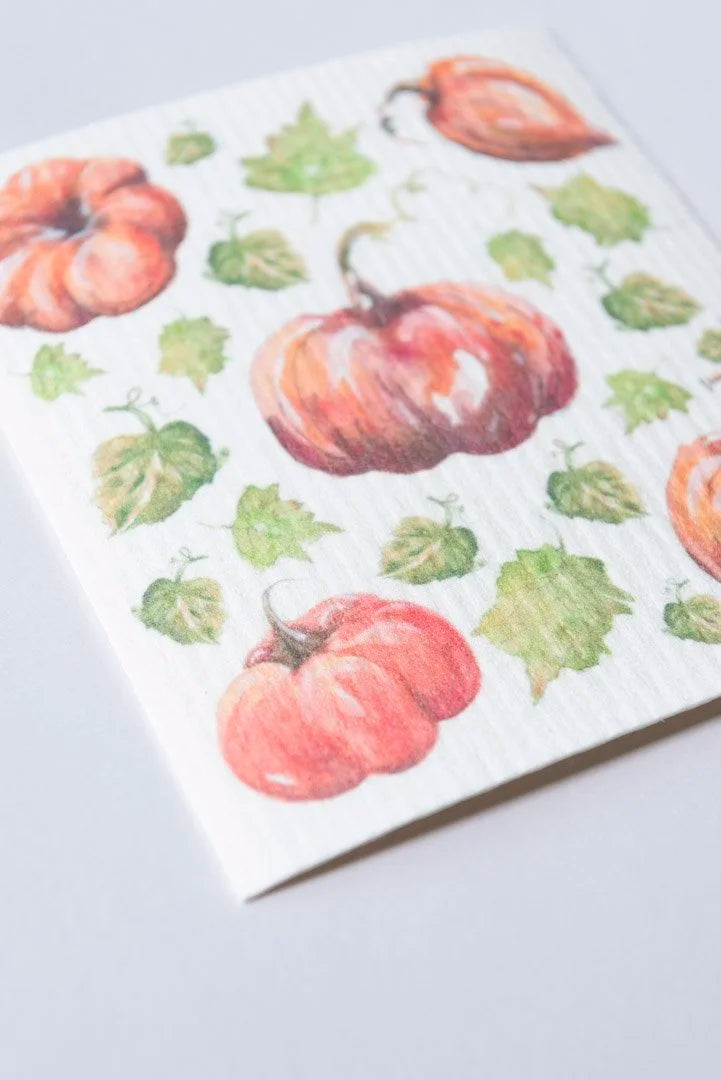 Fall Pumpkin Dishcloth Autumn Swedish Dishcloth