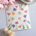 Tulip Garden Dishcloth Flower Field Swedish Dishcloth