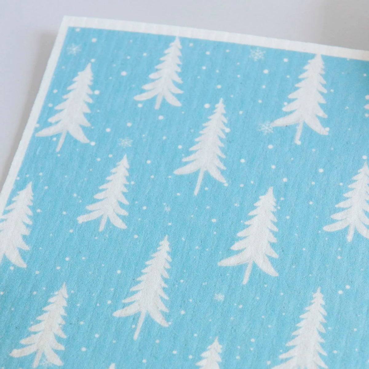 White Pine Dishcloth Holiday Swedish Dishcloth Pastel Pine Trees