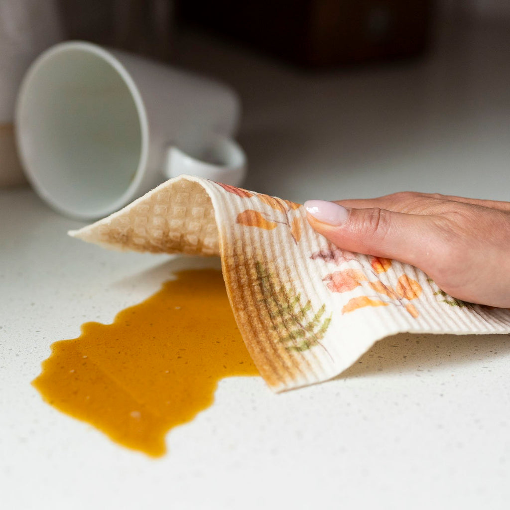 Fall Pumpkin Dishcloth Autumn Swedish Dishcloth