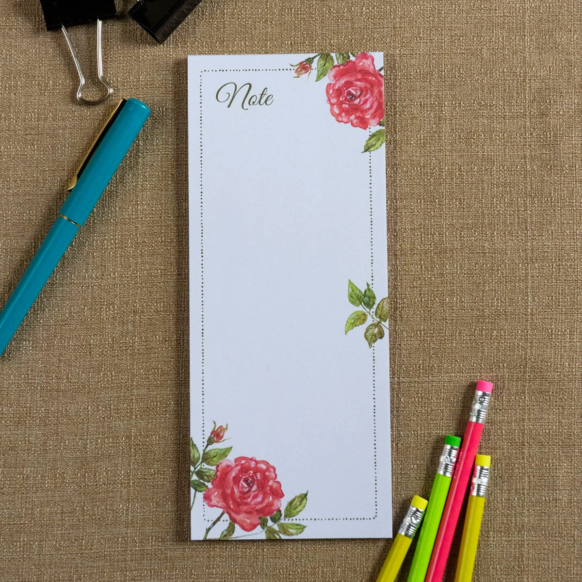 Rose Notepad With Magnet
