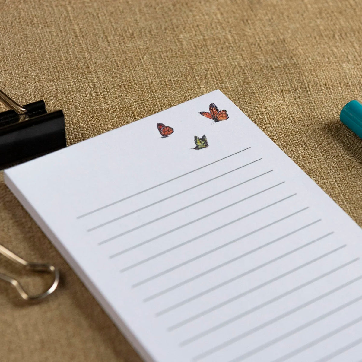 Butterfly Tulip Field Notepad With Magnet