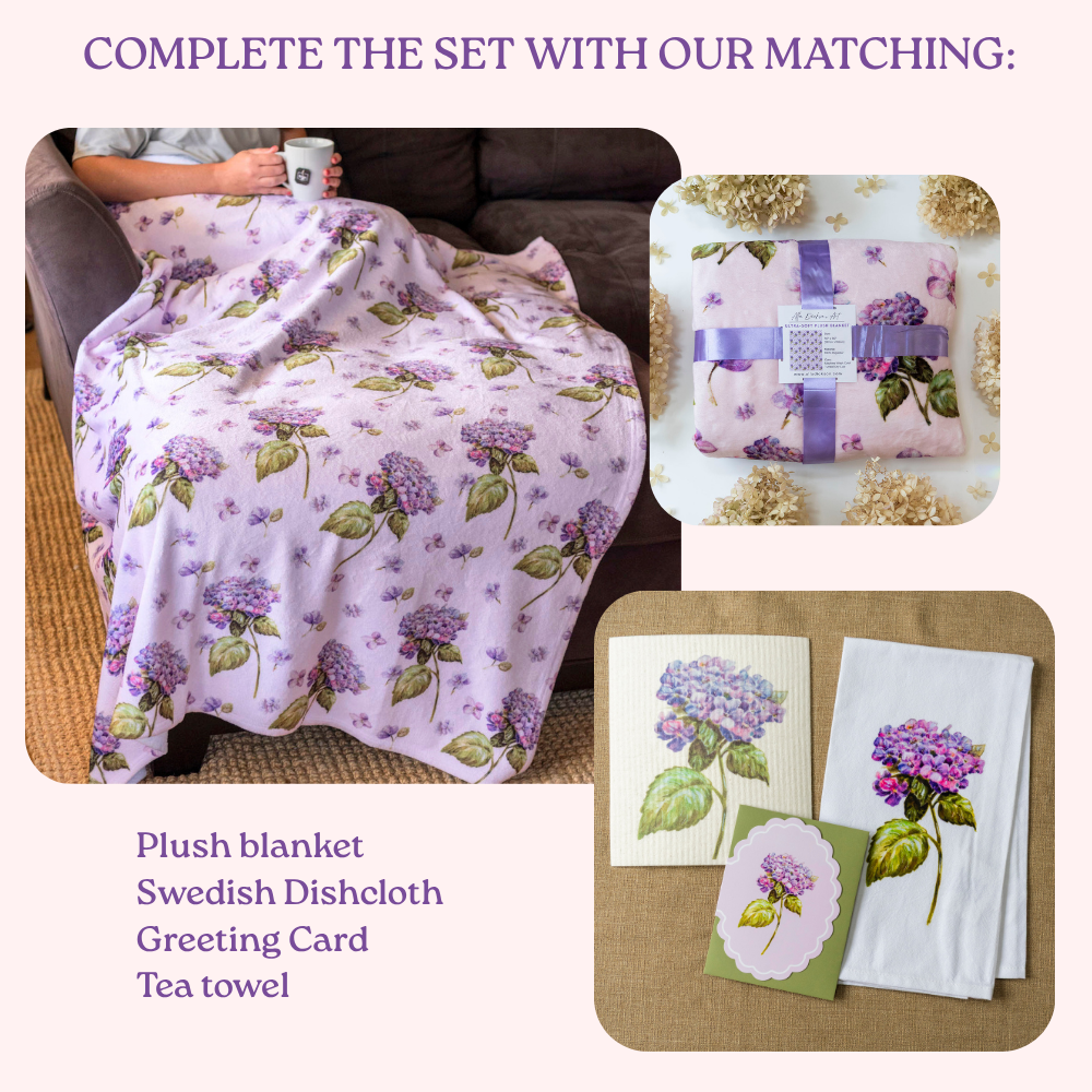 Hydrangea Reversible Waffle Weave Towel